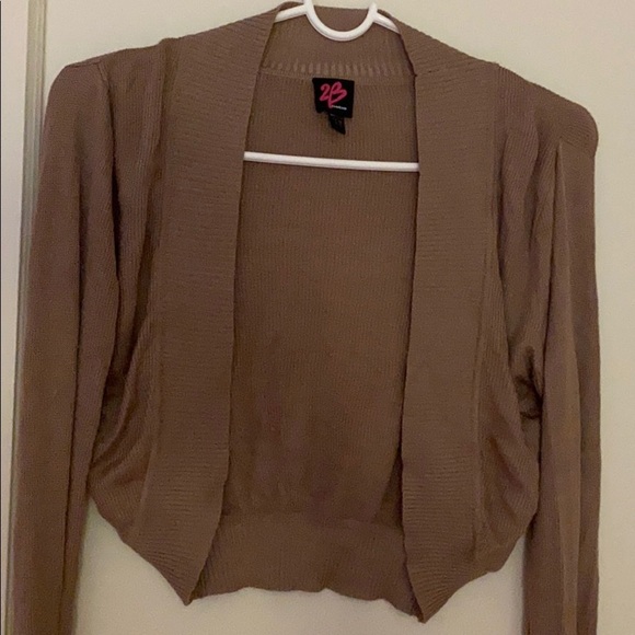 2Bebe cropped brown cardigan size: S - Picture 2 of 9